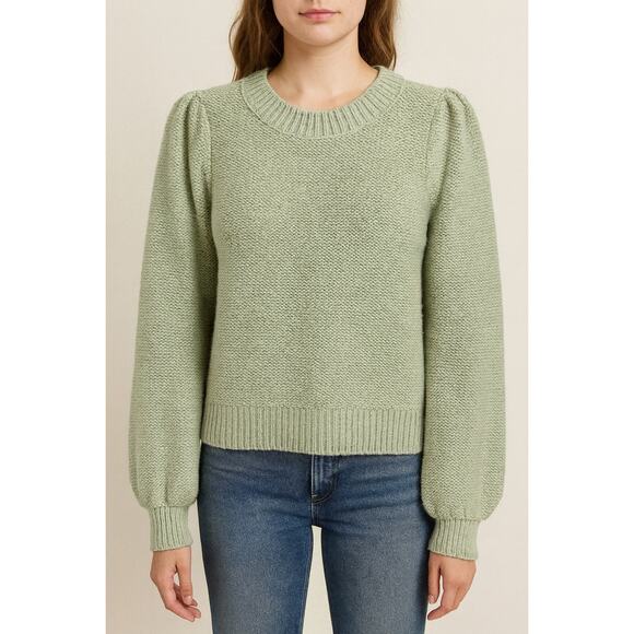 Aritzia Sweaters - ARITZIA Wilfred Alpaca Blend Sage Green Puff Sleeve Atwood Sweater | XXS